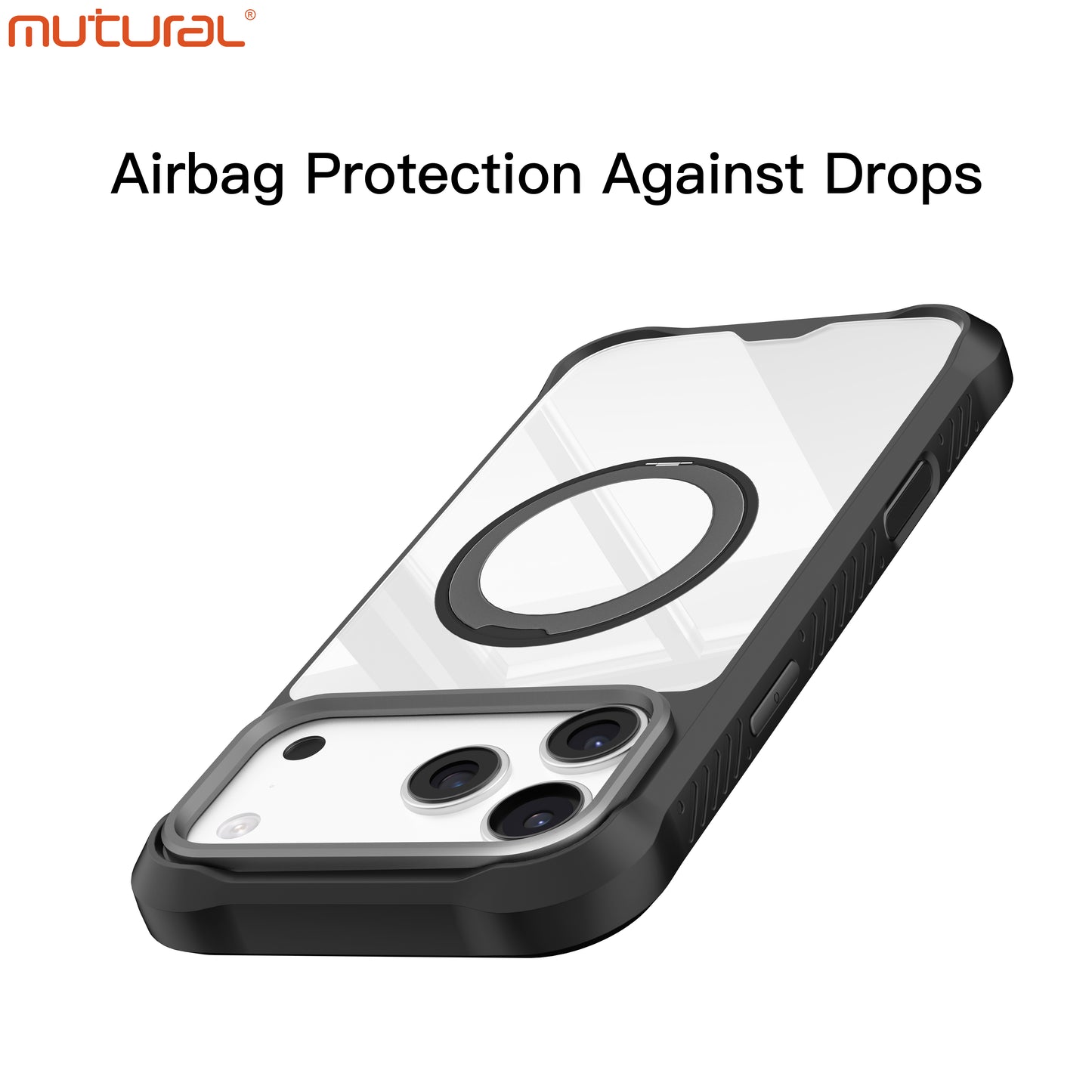 MUTURAL Mystical Armor 360° Kickstand MagSafe Case for iPhone 17 | Transparent Stand