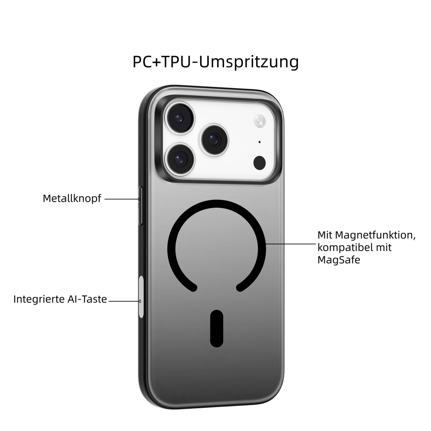 MUTURAL Magnetic Mist Frosted MagSafe Case for iPhone 17 | Semi-Transparent Matte