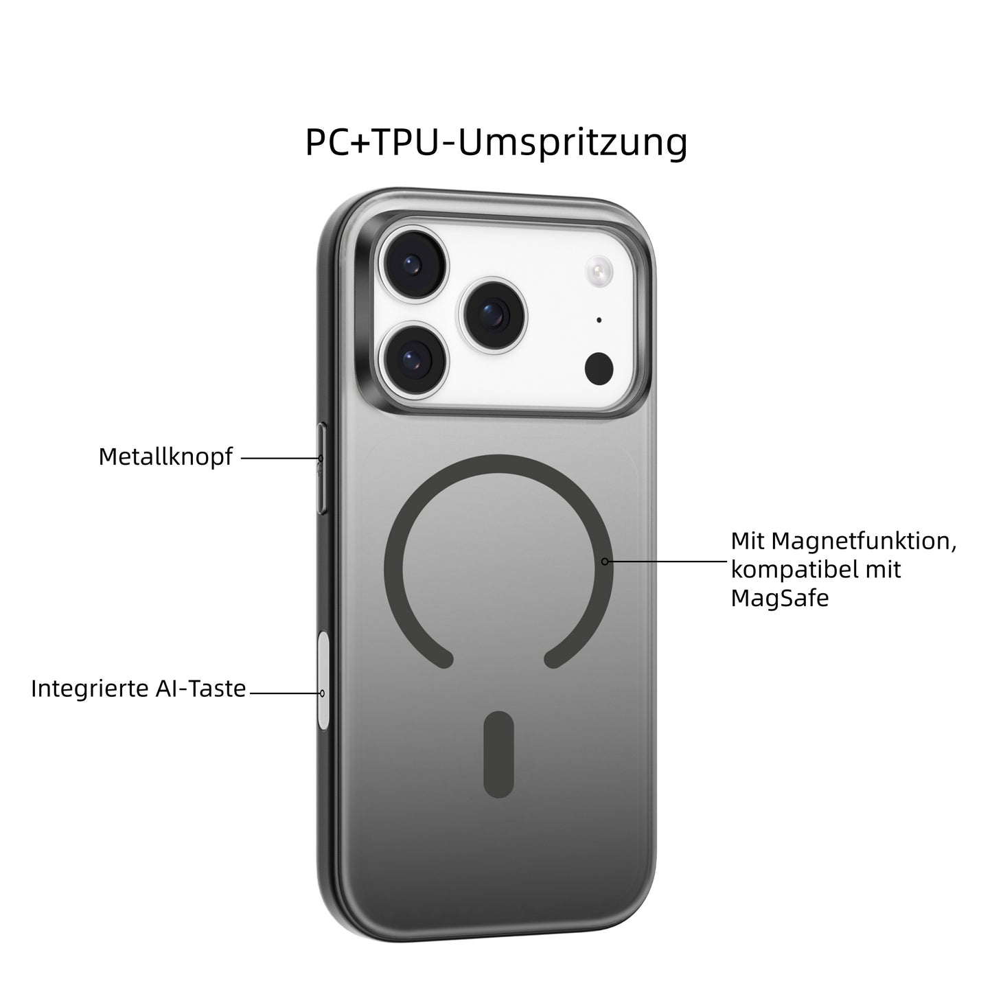 MUTURAL Magnetic Mist Frosted MagSafe Case for iPhone 17 | Semi-Transparent Matte