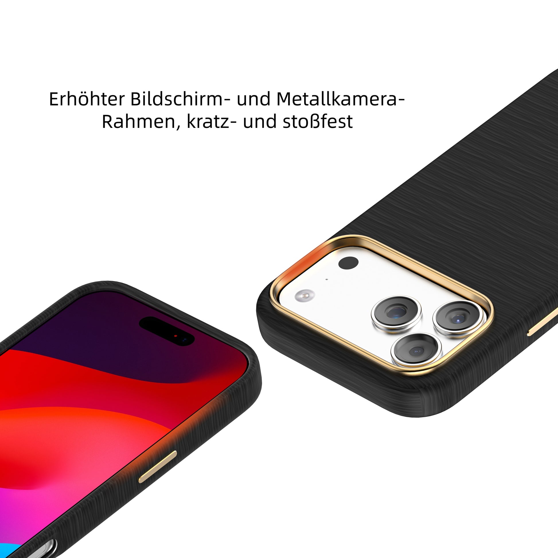 MUTURAL Textured Elegance Leather Magnetic Charging Support Case for iPhone 17 | Toothpick Grain PU