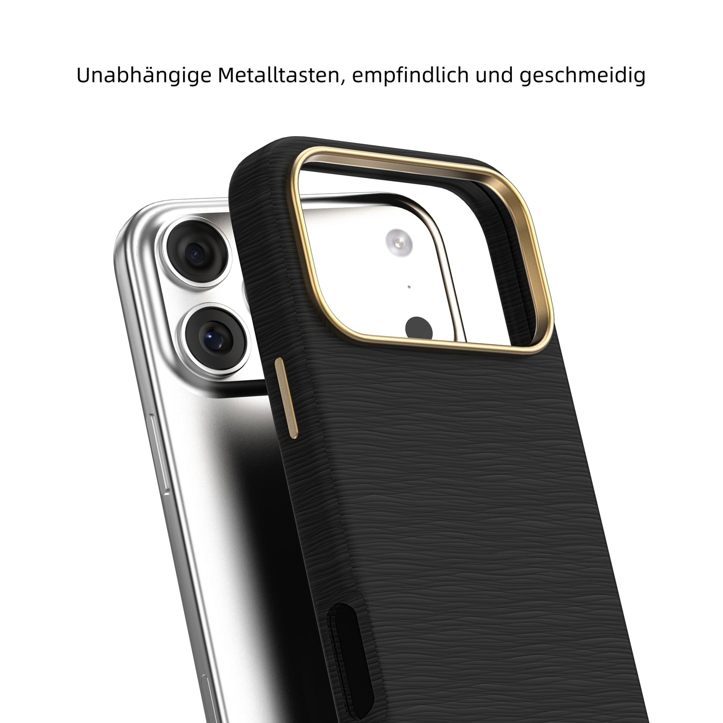 MUTURAL Textured Elegance Leather Magnetic Charging Support Case for iPhone 17 | Toothpick Grain PU