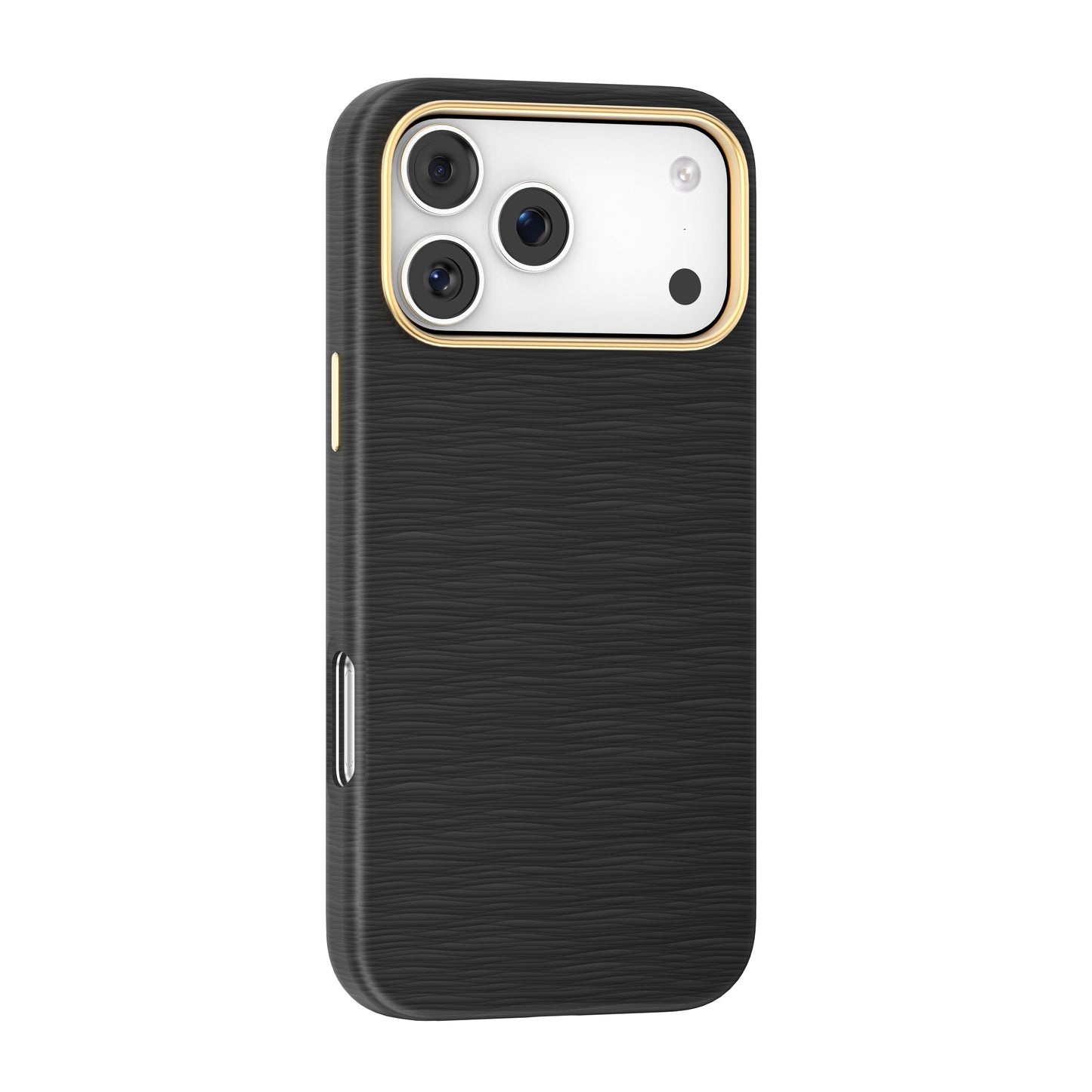 MUTURAL Textured Elegance Leather Magnetic Charging Support Case for iPhone 17 | Toothpick Grain PU