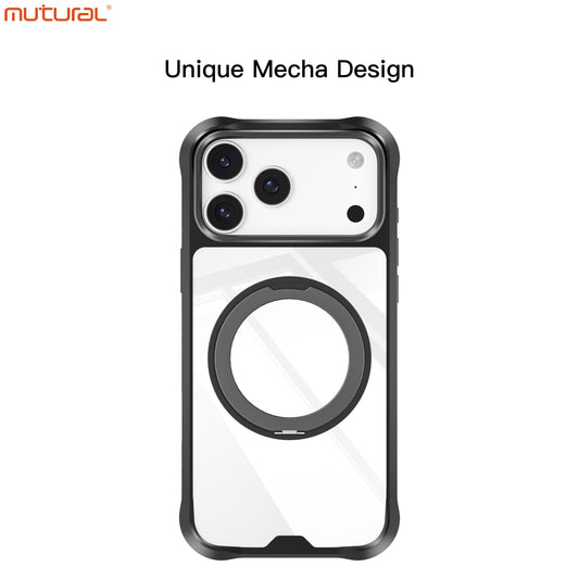 MUTURAL Mystical Armor 360° Kickstand MagSafe Case for iPhone 17 | Transparent Stand