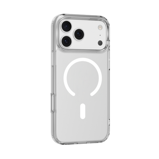 MUTURAL Crystal Clear Magnetic Charging Support Case for iPhone 17 | Airbag Anti-Shock Protection