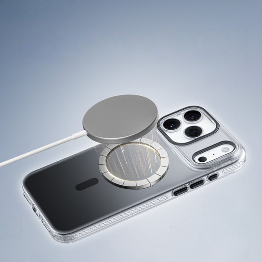 MUTURAL Ice Gradient Magnetic Charging Support Case for iPhone 17 | Translucent Color-Shift Design