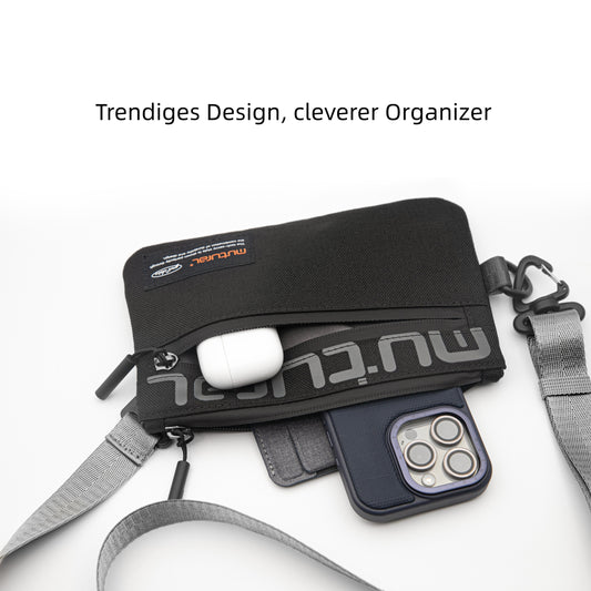 MUTURAL Glow Slim Phone Sling Bag | Waterproof Canvas Crossbody